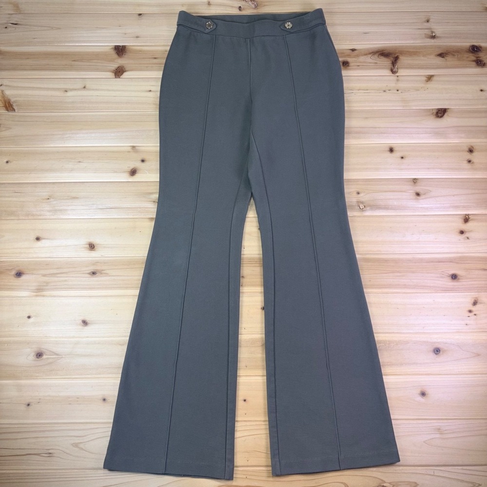 Michael Kors Pants Womens Small Green Flared Bell Bottom Pull On Dress Pants